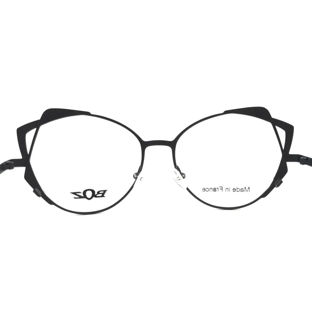 BOZ Eyeglasses Frames OSTINE 0068 Black Red Matte Cat Eye Full Rim 54-16-140